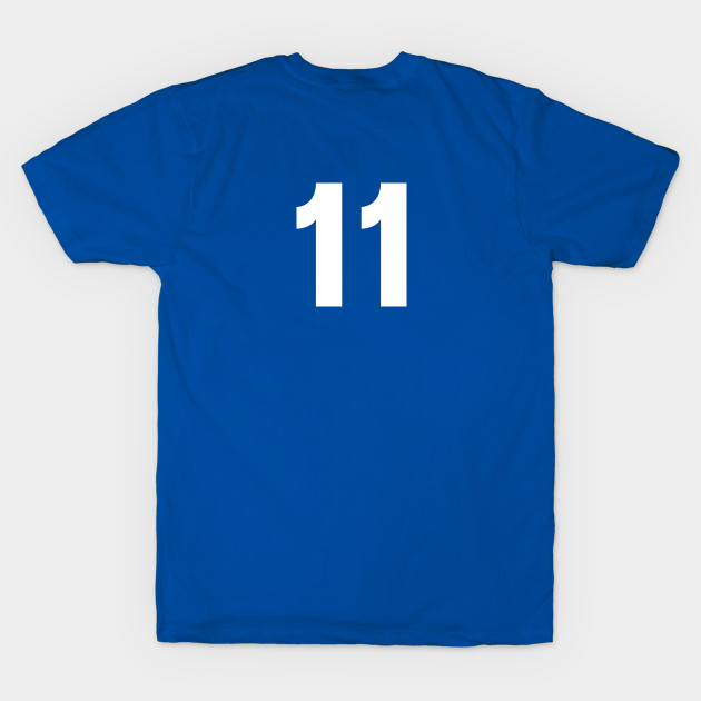 Number Eleven - 11 - Any Color - Team Sports Numbered Uniform Jersey - Birthday Gift by Modern Evolution